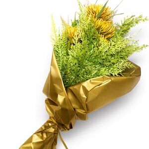 Curated Designer Floral Bouquet Yellow Protea Greenery – AJ SouthernCharm